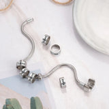Customizable Engrave Name Stainless Steel Charms Beads for Bracelet