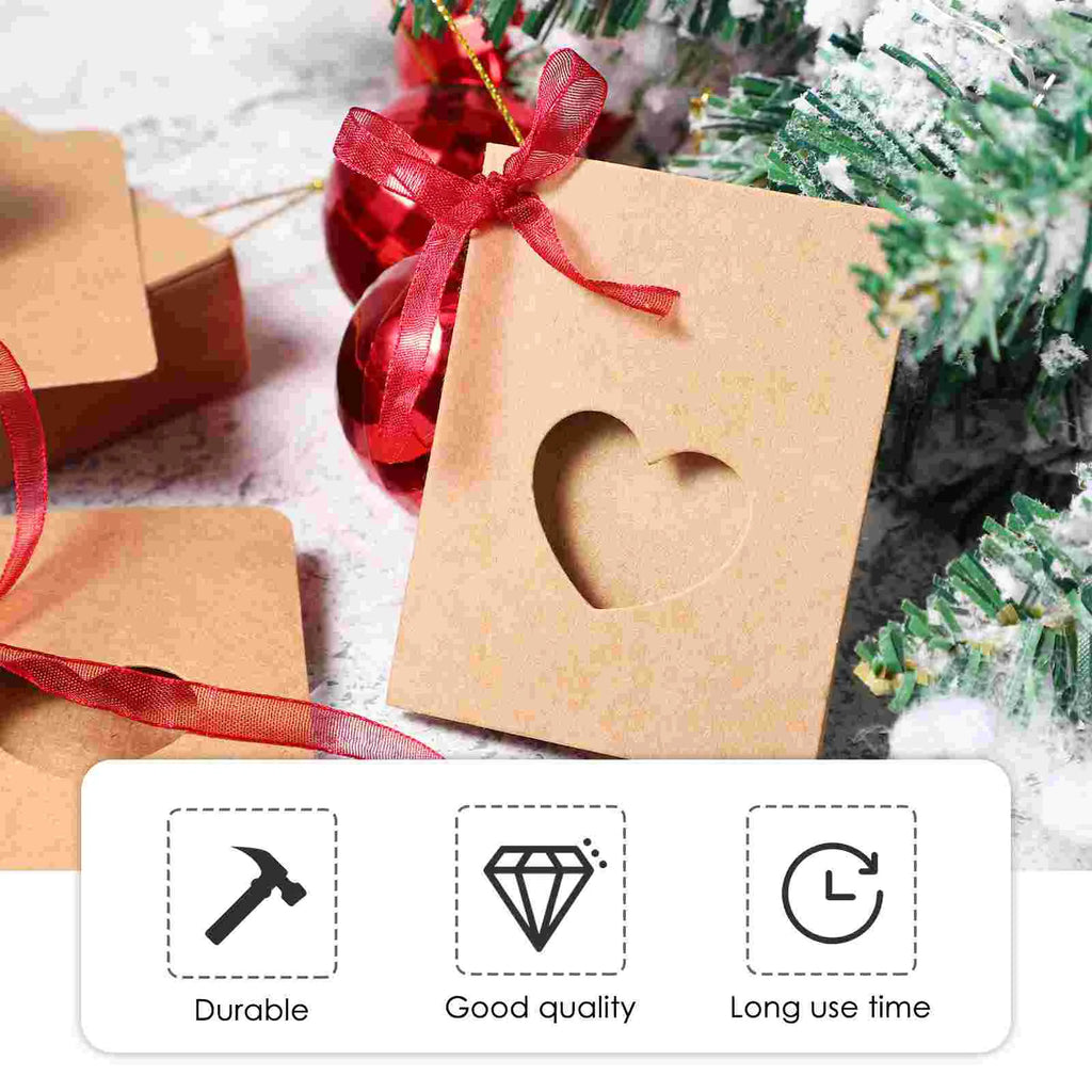Blank Heart Tags Hollow Heart Tags Blank Gift Tags Paper Tags Red String