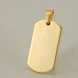 Rectangle Stainless Steel Tags Charms with Custom Engraving