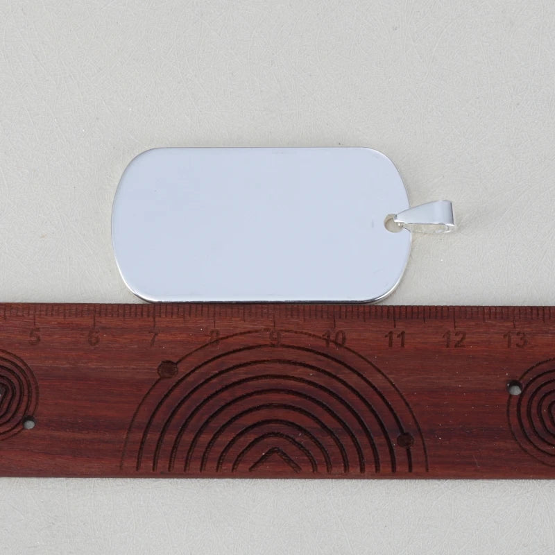 Rectangle Stainless Steel Tags Charms with Custom Engraving