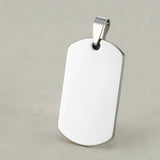 Rectangle Stainless Steel Tags Charms with Custom Engraving