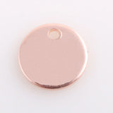 Custom Engraved Round Tag Stainless Steel Charm Pendant 12mm