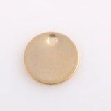 Custom Engraved Round Tag Stainless Steel Charm Pendant 12mm