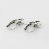 Stainless Steel Clip Hook Earrings with 6 Prongs Pins