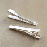 Blank Tie Clip Clasps Bar Slide DIY Cuff Making Multi-color Plated