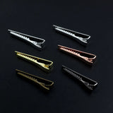 Blank Tie Clip Clasps Bar Slide DIY Cuff Making Multi-color Plated