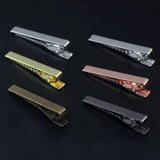 Blank Tie Clip Clasps Bar Slide DIY Cuff Making Multi-color Plated