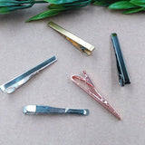 Tie Clip Clasps Bar Slide Men's Weddings DIY Cuff Collar Multi-color Plated