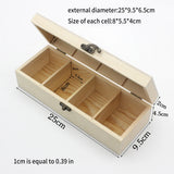 Rectangle Wood Organizer Storage Box with Lid Cosmetic Jewelry Case
