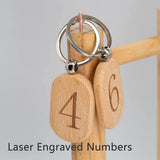 Wooden Key Tag Key DIY Wood Keychains Engraving Blanks 20 Pack