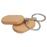 Wooden Key Tag Key DIY Wood Keychains Engraving Blanks 20 Pack