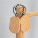 Wooden Key Tag Key DIY Wood Keychains Engraving Blanks 20 Pack