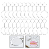 Clear Acrylic Keychain Set Circle Keychains Round Discs DIY Blank Chain