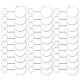 Clear Acrylic Keychain Set Circle Keychains Round Discs DIY Blank Chain