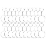 Clear Acrylic Keychain Set Circle Keychains Round Discs DIY Blank Chain
