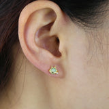 Outer Space Sterling Silver Stud Set CZ Earrings