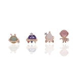 Outer Space Sterling Silver Stud Set CZ Earrings
