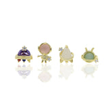 Outer Space Sterling Silver Stud Set CZ Earrings