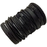 Blessing Cross Trust In God Leather Bracelets Set