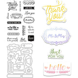 Blessing Words Cutting Dies and Stamps Set for DIY Scrapbook Album