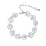 CZ Paved Smile Face Charms Bracelet for Women Men