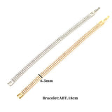 Zirconia Chain Bracelet, Crystal Bangles, Stainless Steel Charm Jewelry
