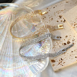 Zirconia Chain Bracelet, Crystal Bangles, Stainless Steel Charm Jewelry