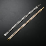 Zirconia Chain Bracelet, Crystal Bangles, Stainless Steel Charm Jewelry
