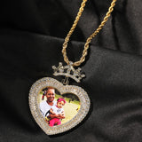 Personalized CZ Heart Pendant Necklace