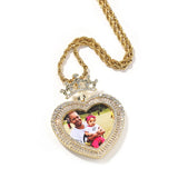 Personalized CZ Heart Pendant Necklace