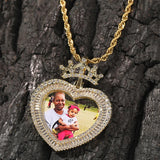 Personalized CZ Heart Pendant Necklace