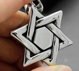 Stainless Steel Star of David Pendant Necklace