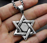 Stainless Steel Star of David Pendant Necklace