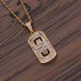 Pave Prong Setting Brass Pendant Hip Hop Jewelry CN312