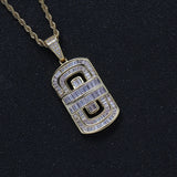 Pave Prong Setting Brass Pendant Hip Hop Jewelry CN312