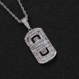 Pave Prong Setting Brass Pendant Hip Hop Jewelry CN312