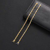 Brass Yellow Zircon Tennis Bracelet Women Jewelry