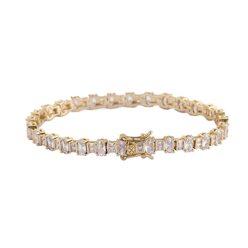 Zircon Tennis Bracelet Brass Women Jewelry