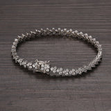 CZ Women Bracelet Flower Shape Tennis Bracelet Jewelry Gift
