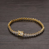 CZ Women Bracelet Flower Shape Tennis Bracelet Jewelry Gift