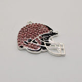 Colorful Rhinestone Football Helmet Charm Pendant