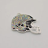 Colorful Rhinestone Football Helmet Charm Pendant