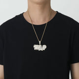 Men's Hip Hop Zircon Brass Pendant