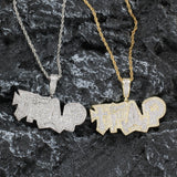 Men's Hip Hop Zircon Brass Pendant