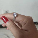 CZ Stones Jewelry Rings for Women - Bling Anniversary Gift