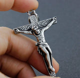 Bling Jesus Cross Biker Pendant