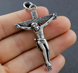 Bling Jesus Cross Biker Pendant