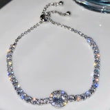Zircon Diamond Chain Bracelet 18k Silver Jewelry