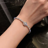Zircon Diamond Chain Bracelet 18k Silver Jewelry