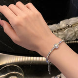 Zircon Diamond Chain Bracelet 18k Silver Jewelry